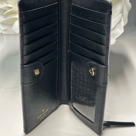Kate Spade Stacy Bifold Paw Prints Wallet in RARE Lavender - Picture 4 of 12
